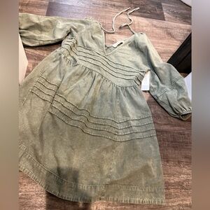 Lizard Thicket olive green dress